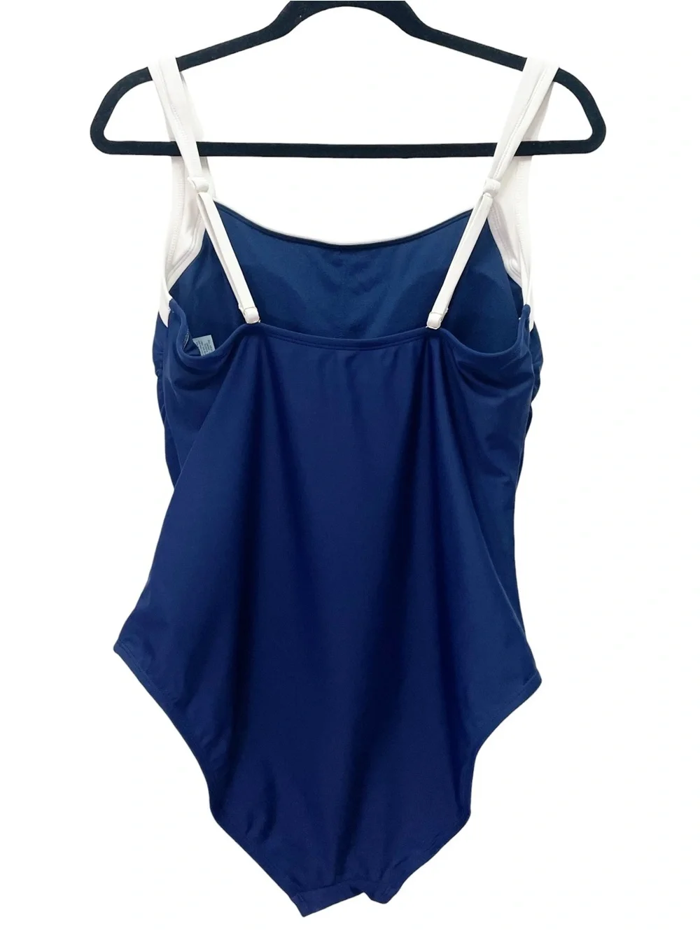 NWT Shade & Shore Navy Blue & White One Piece Swimsuit Size XL Americana July 4